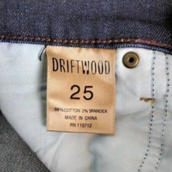 Driftwood Jackie Southwestern Dark Wash Skinny Jeans Blue Size 25 - Picture 5 of 7